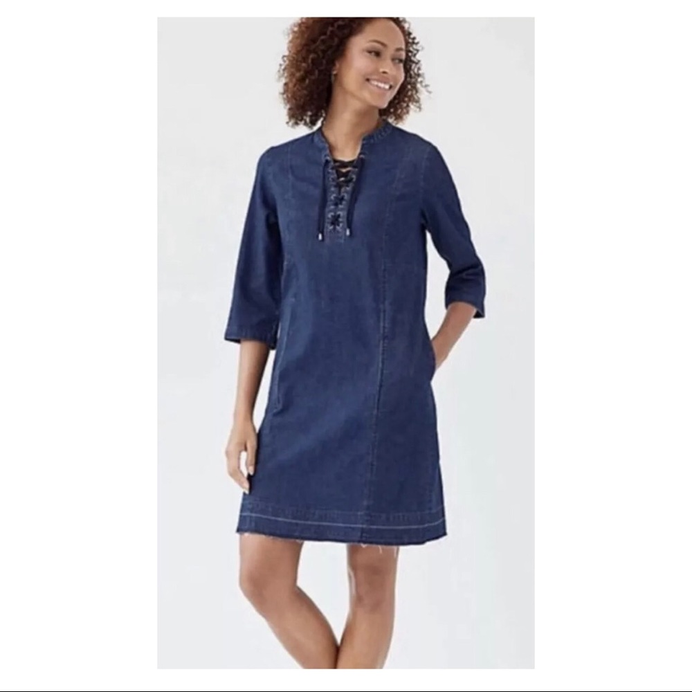 Raw Hem Denim Dress